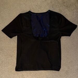 Black Short Sleeve Velcro compression shirt